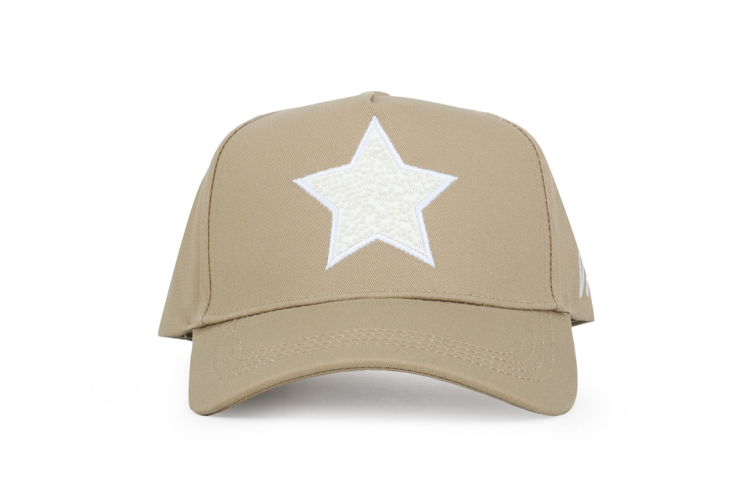 Vintage Havana Trucker Hat for Women – Khaki Adjustable Cap – Pearl Star