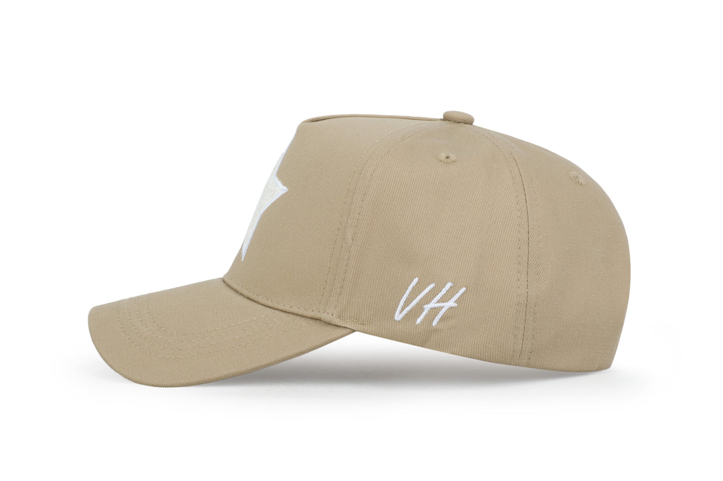 Vintage Havana Trucker Hat for Women – Khaki Adjustable Cap – Pearl Star