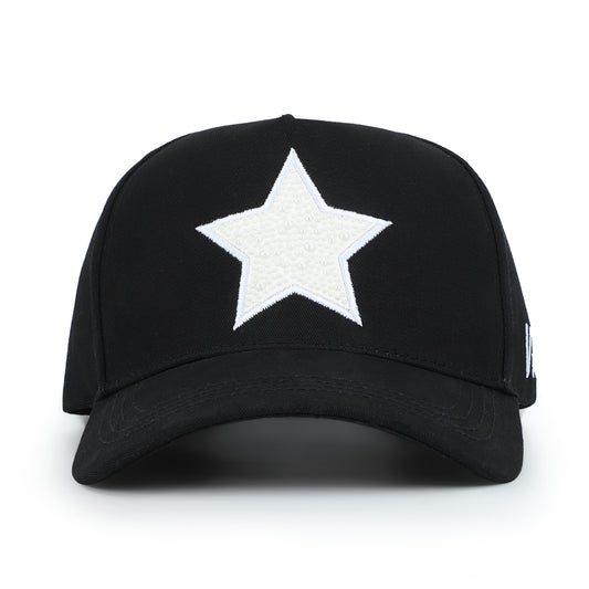 Vintage Havana Trucker Hat for Women – Black Adjustable Cap – Pearl Star