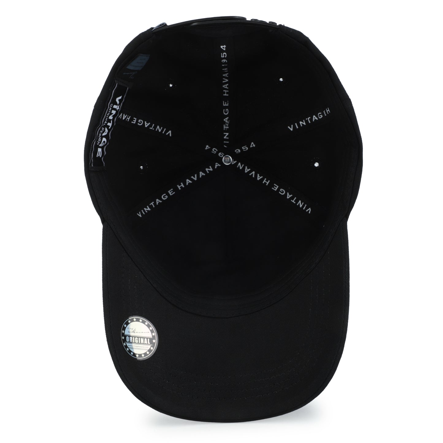 Vintage Havana Trucker Hat for Men & Women – Black Adjustable Cap – Vintage Logo Patch