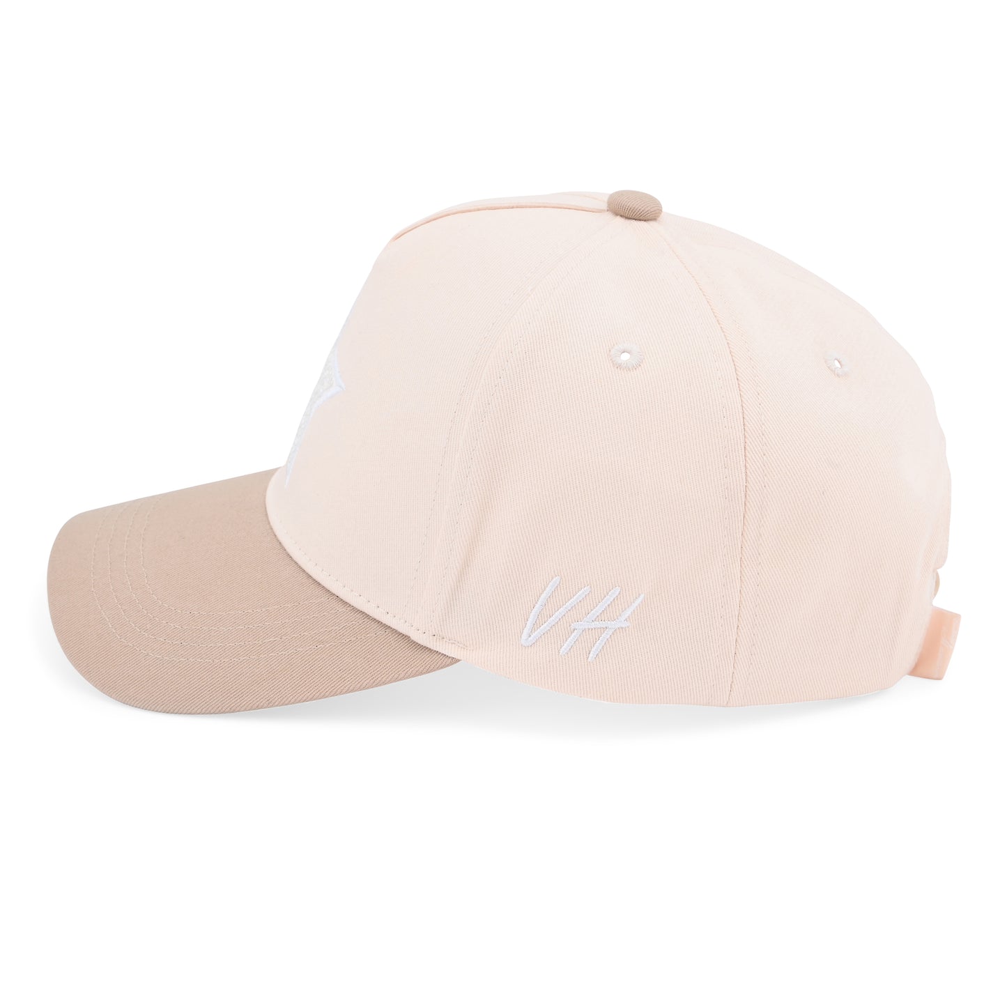 Vintage Havana Trucker Hat for Women – Khaki & Tan Adjustable Cap – Pearl Star