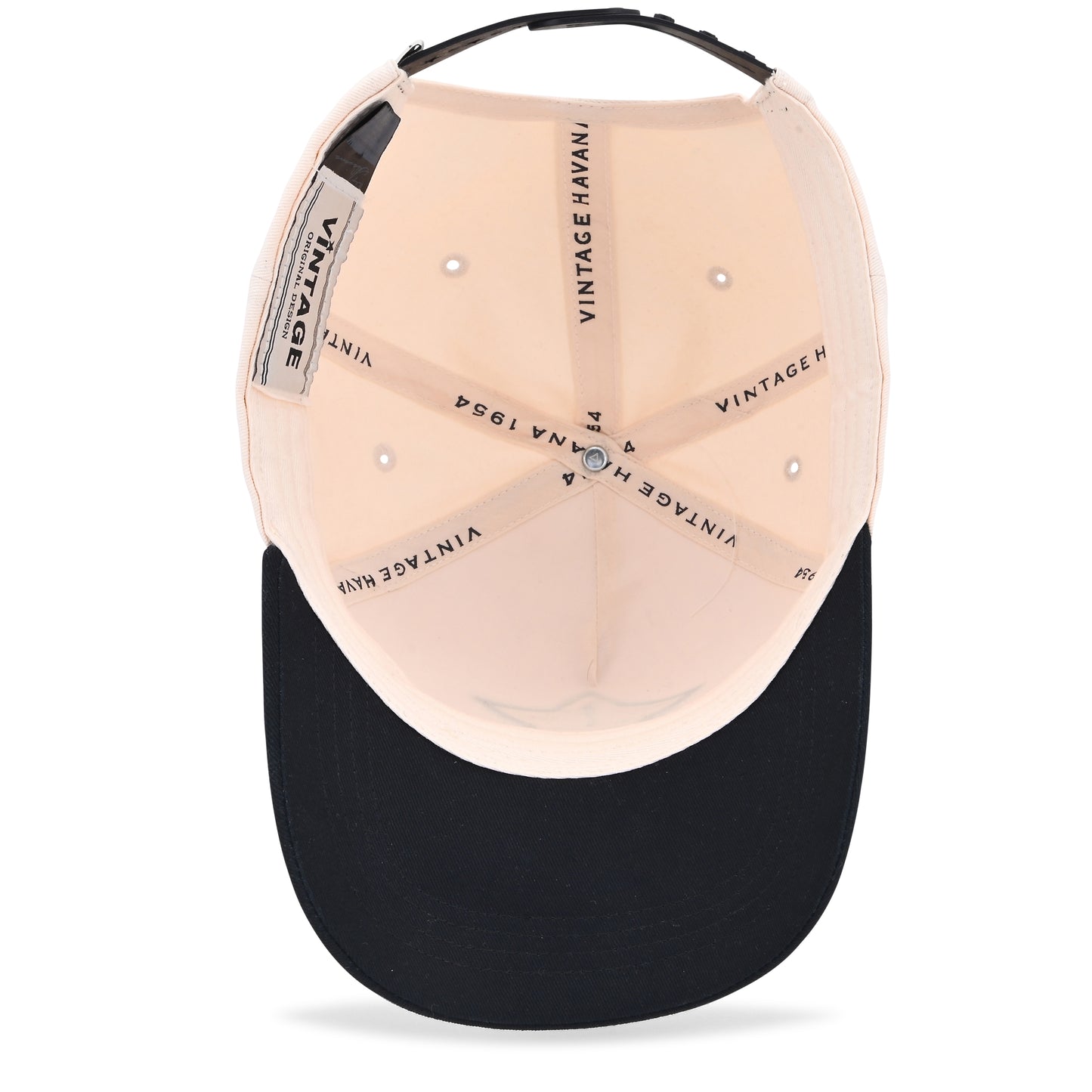 Vintage Havana Trucker Hat for Women & Men – Black & Tan Adjustable Cap – Embroidered Pony Hair Star