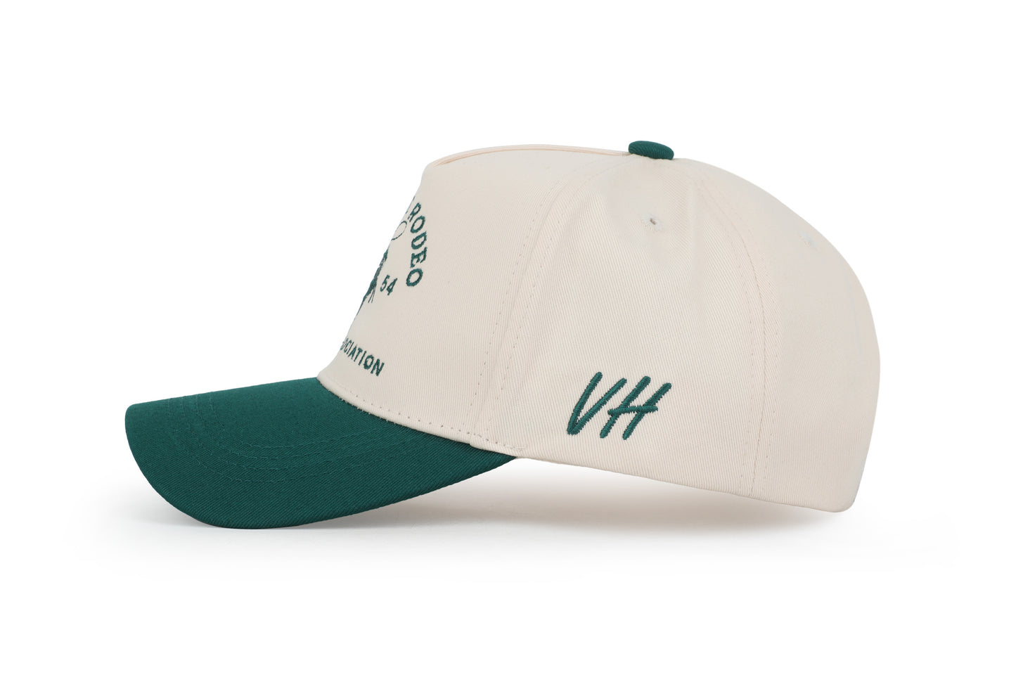 Vintage Havana Trucker Hat for Women & Men – Green & Tan Adjustable Cap – Embroidered "Vintage Rodeo"
