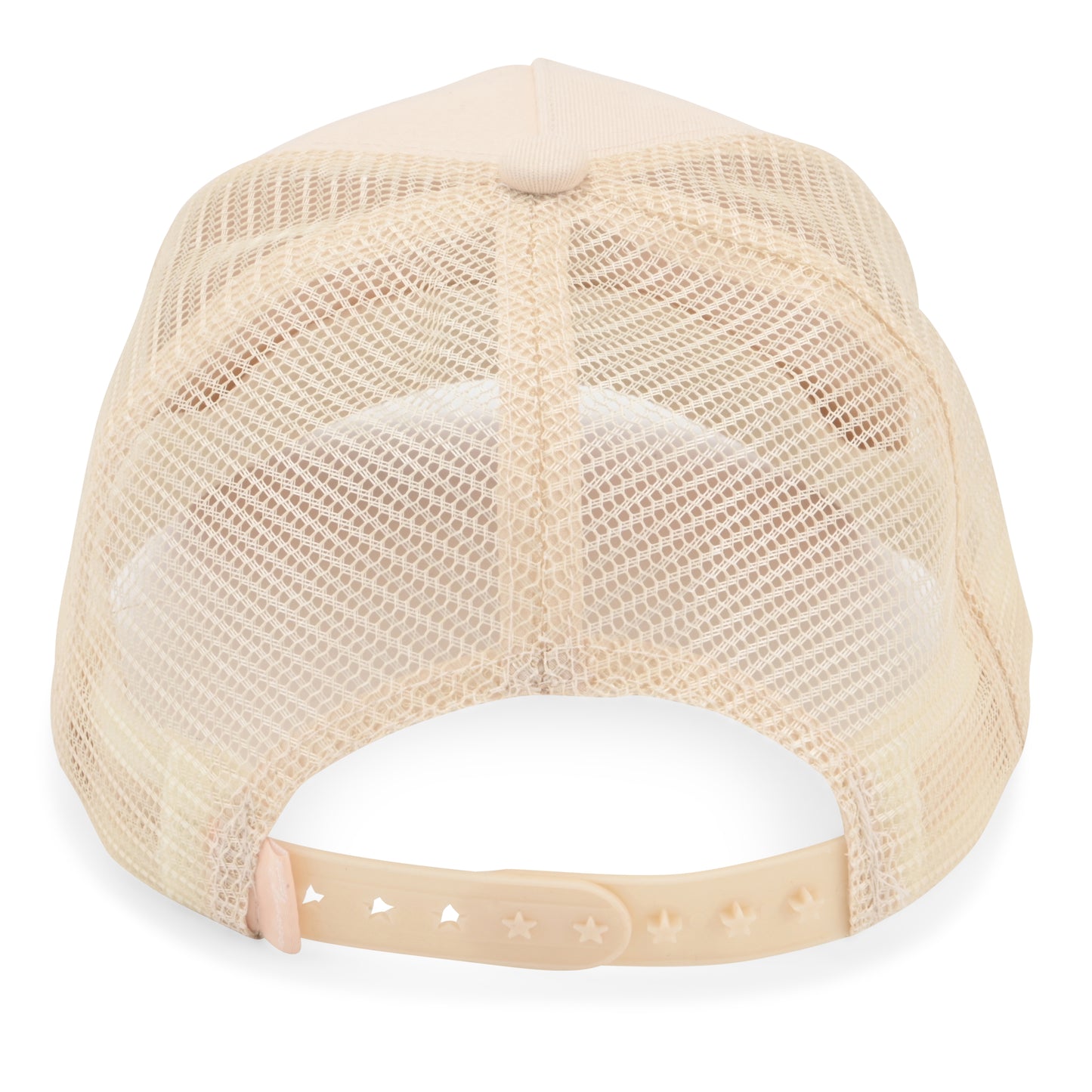 Vintage Havana Trucker Hat for Women & Men – Cream Beige Mesh & Canvas Adjustable Cap with Embroidered Star