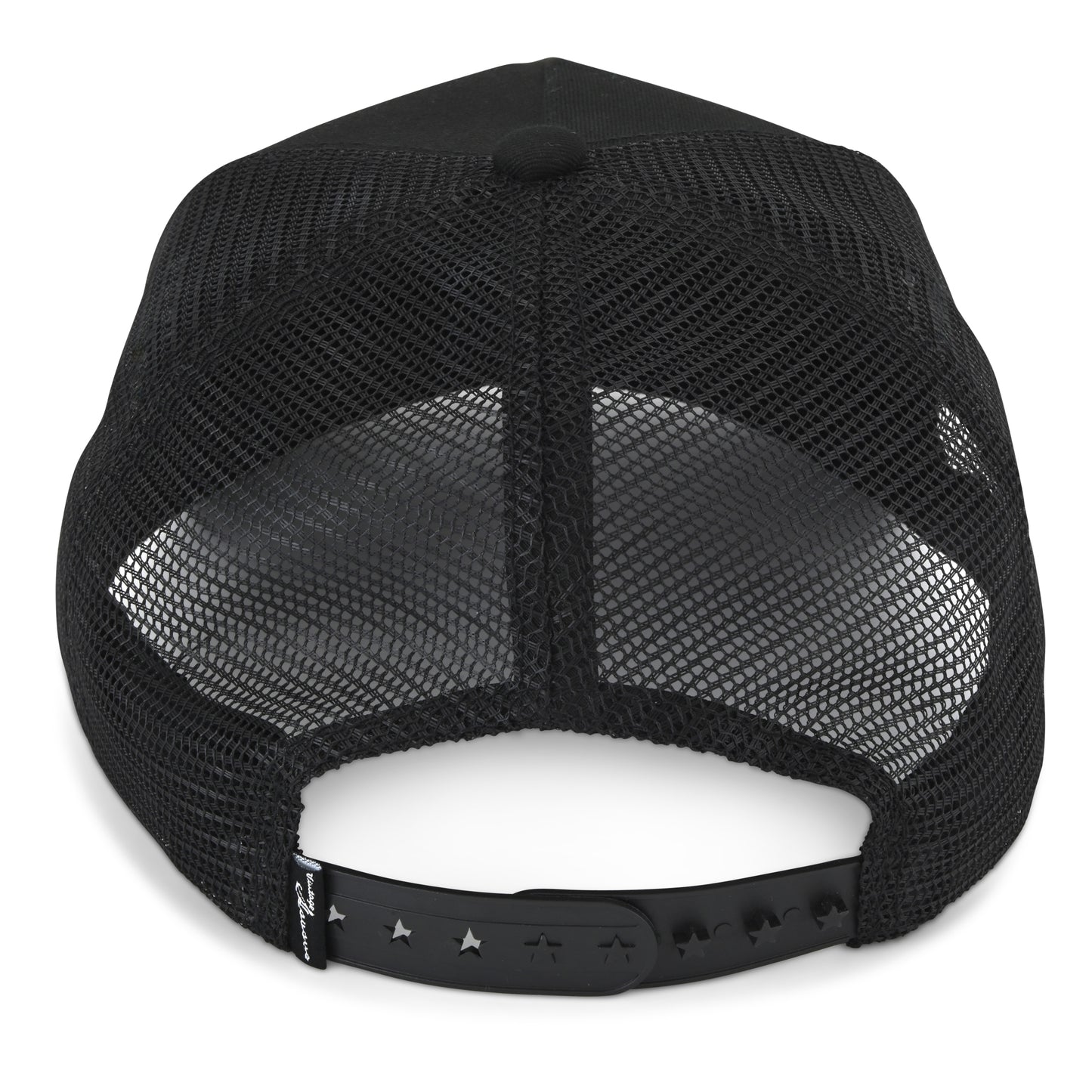 Vintage Havana Trucker Hat for Women – Black Mesh & Canvas Adjustable Cap with White Pearl Star & Rope