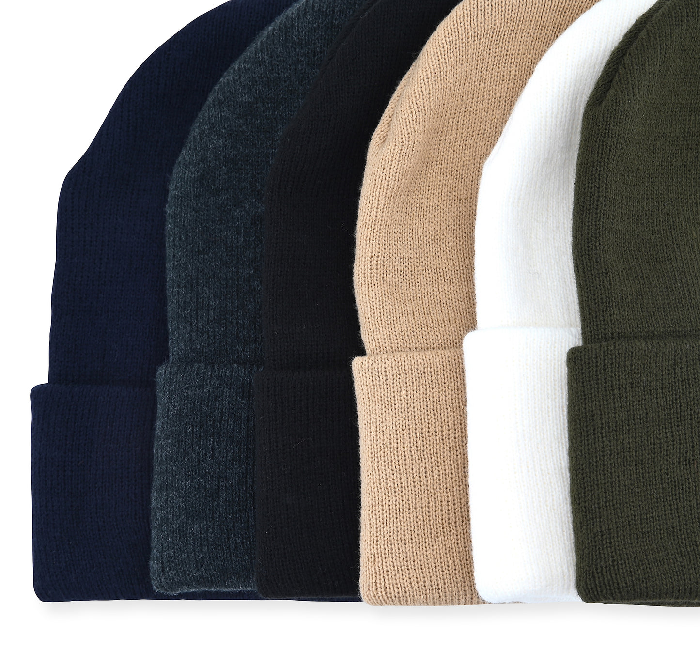 Vintage Havana Olive Green Beanie for Women & Men | Thick Cuffed Knitted Winter Hat Beanies Unisex Skull Caps| Vintage Logo Patch