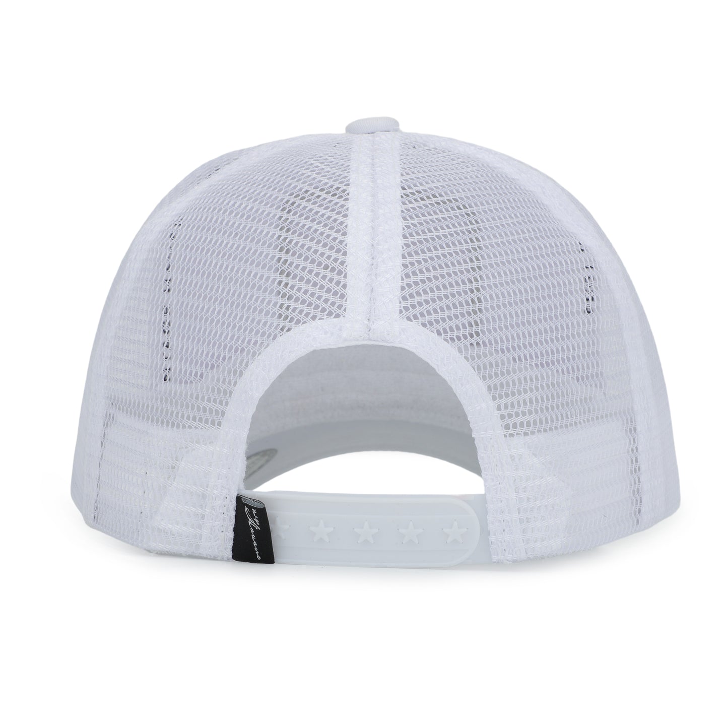 Vintage Havana Trucker Hat for Women – White Mesh & Canvas Adjustable Cap with Checkered Patch & Washed Gold Star