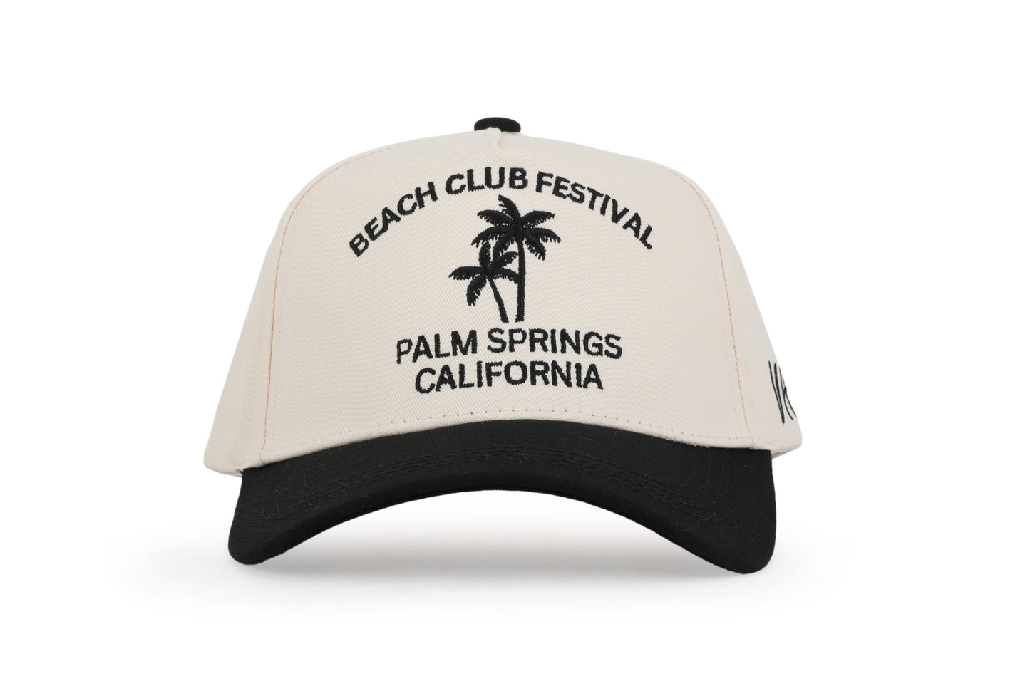 Vintage Havana Trucker Hat for Women & Men – Black & Tan Adjustable Cap – Embroidered "Beach Club Festival"