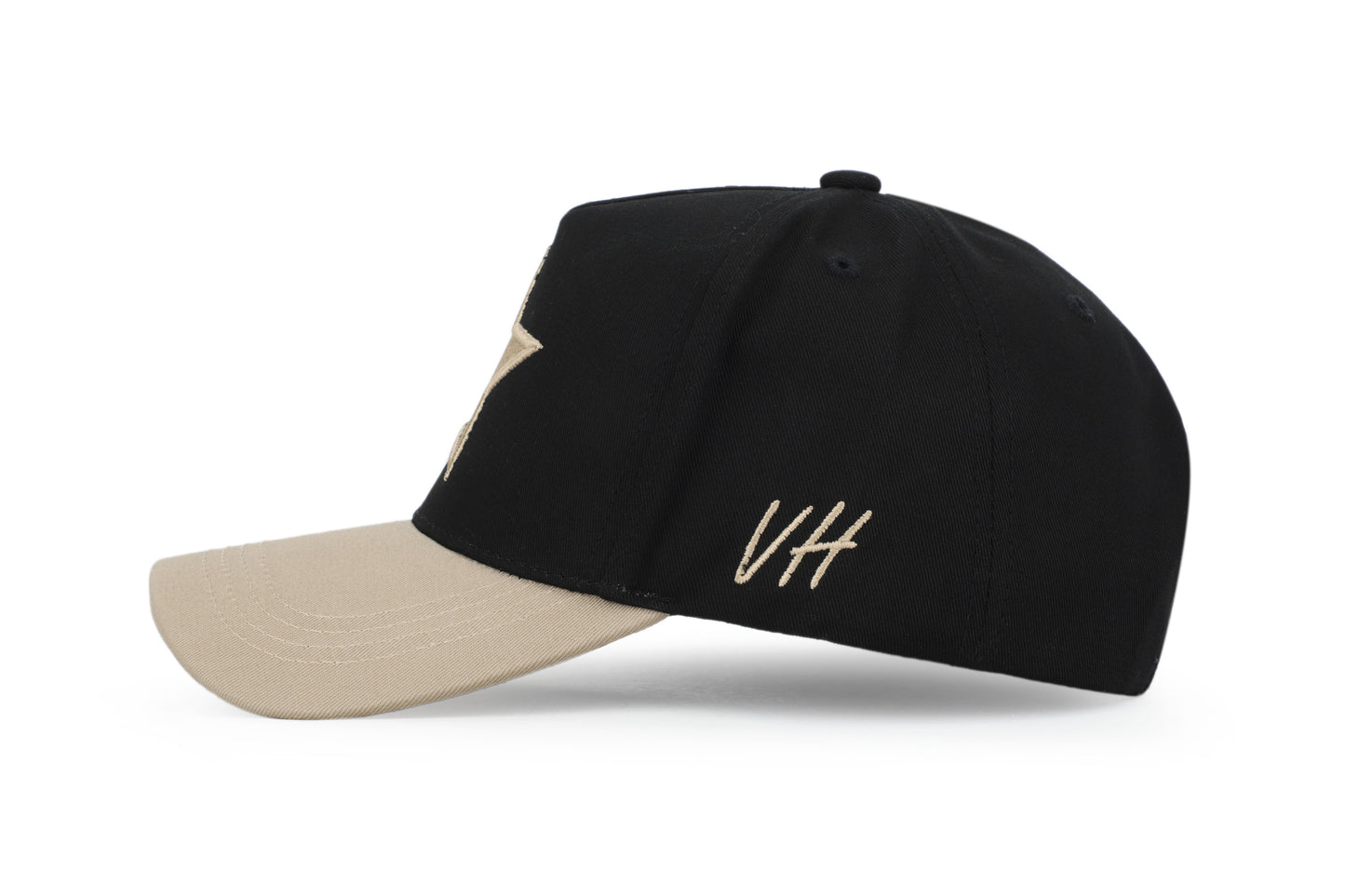 Vintage Havana Trucker Hat for Women & Men – Black & Khaki Adjustable Cap – Embroidered Star
