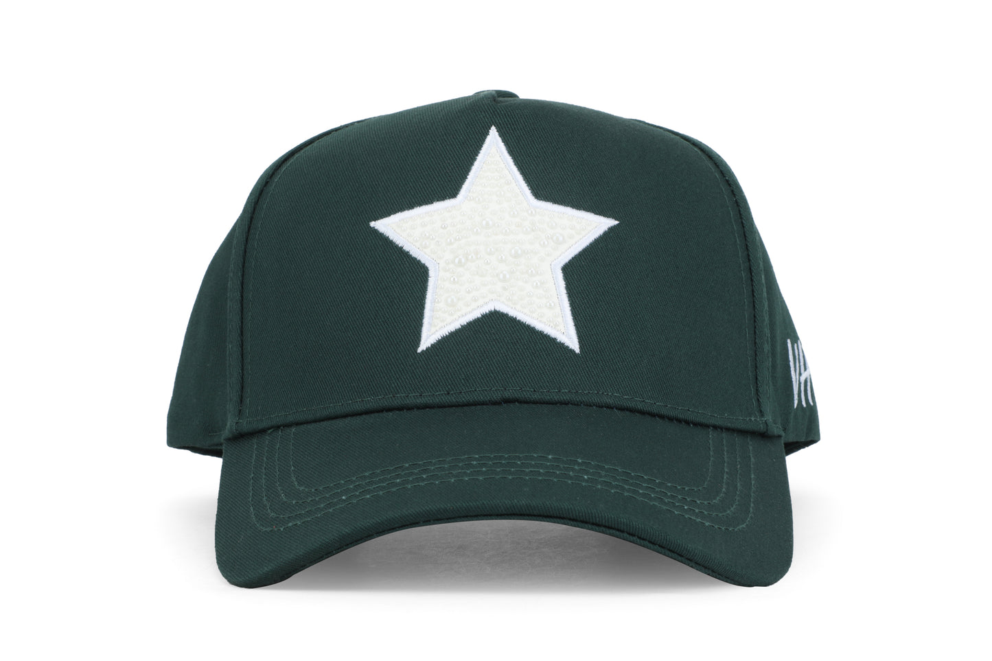 Vintage Havana Trucker Hat for Women  – Forest Green Adjustable Cap – Pearl Star