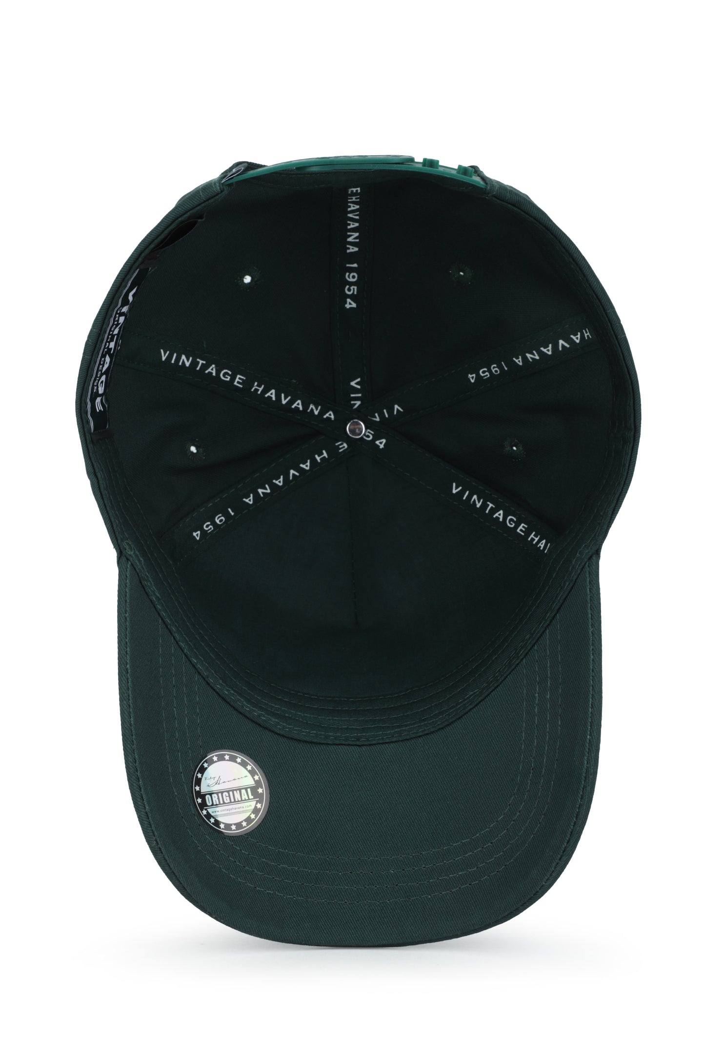 Vintage Havana Trucker Hat for Women  – Forest Green Adjustable Cap – Pearl Star