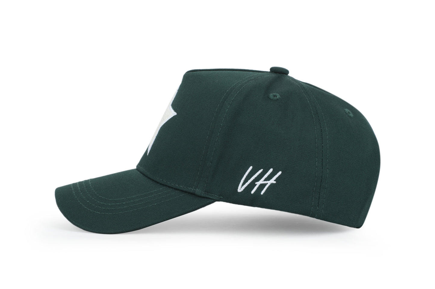 Vintage Havana Trucker Hat for Women  – Forest Green Adjustable Cap – Pearl Star
