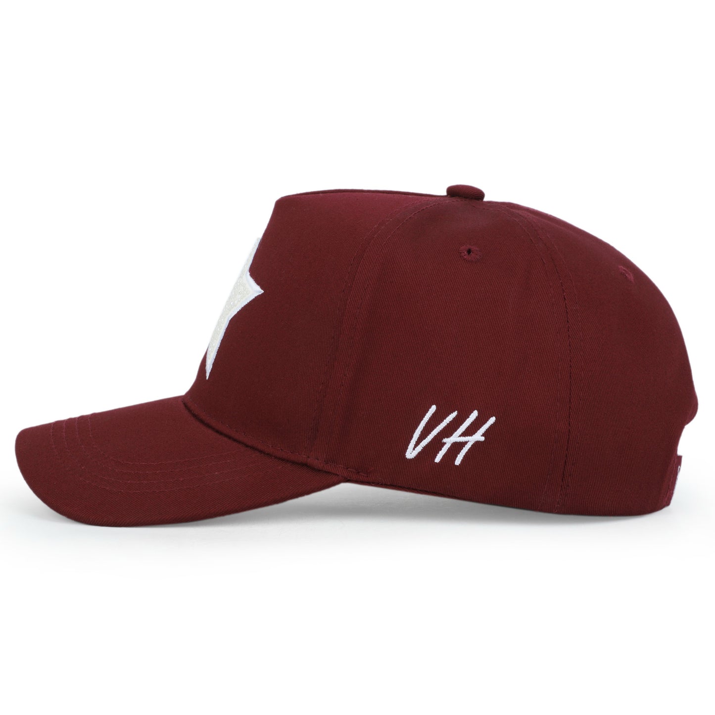 Vintage Havana Trucker Hat for Women  – Maroon Adjustable Cap – Pearl Star