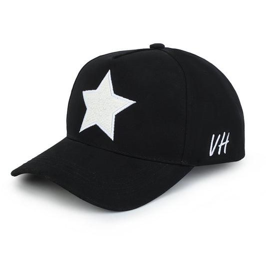 Vintage Havana Trucker Hat for Women  – Black Adjustable Cap – Pearl Star