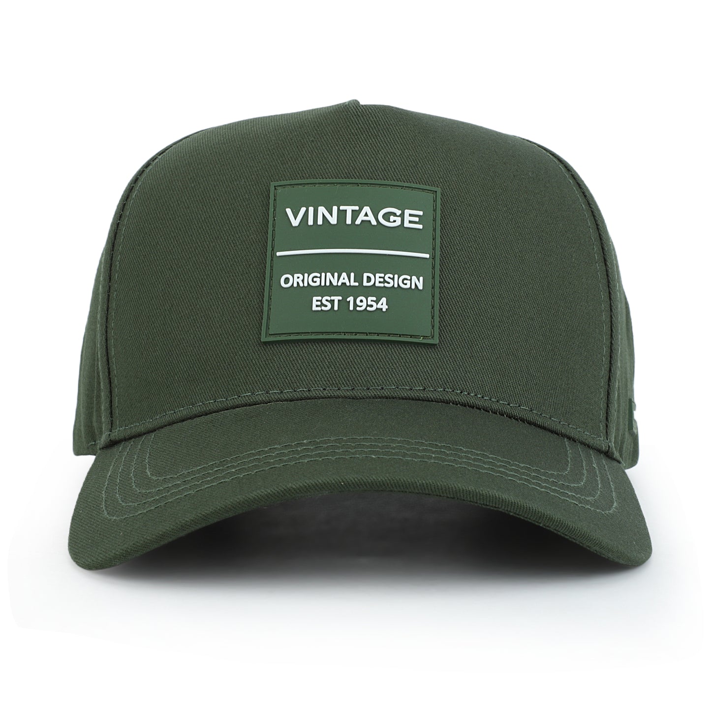Vintage Havana Trucker Hat for Men & Women  – Olive Green Adjustable Cap – Vintage Logo Patch