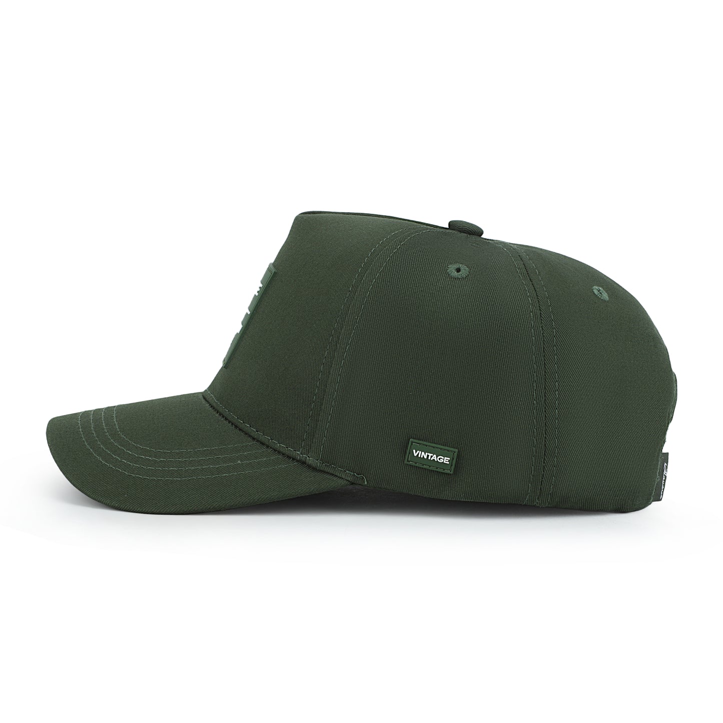 Vintage Havana Trucker Hat for Men & Women  – Olive Green Adjustable Cap – Vintage Logo Patch