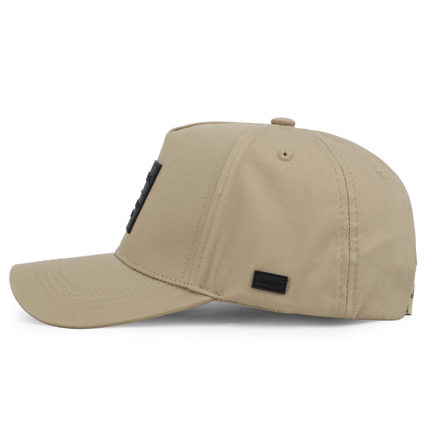 Vintage Havana Trucker Hat for Men & Women  – Khaki Adjustable Cap – Vintage Logo Patch