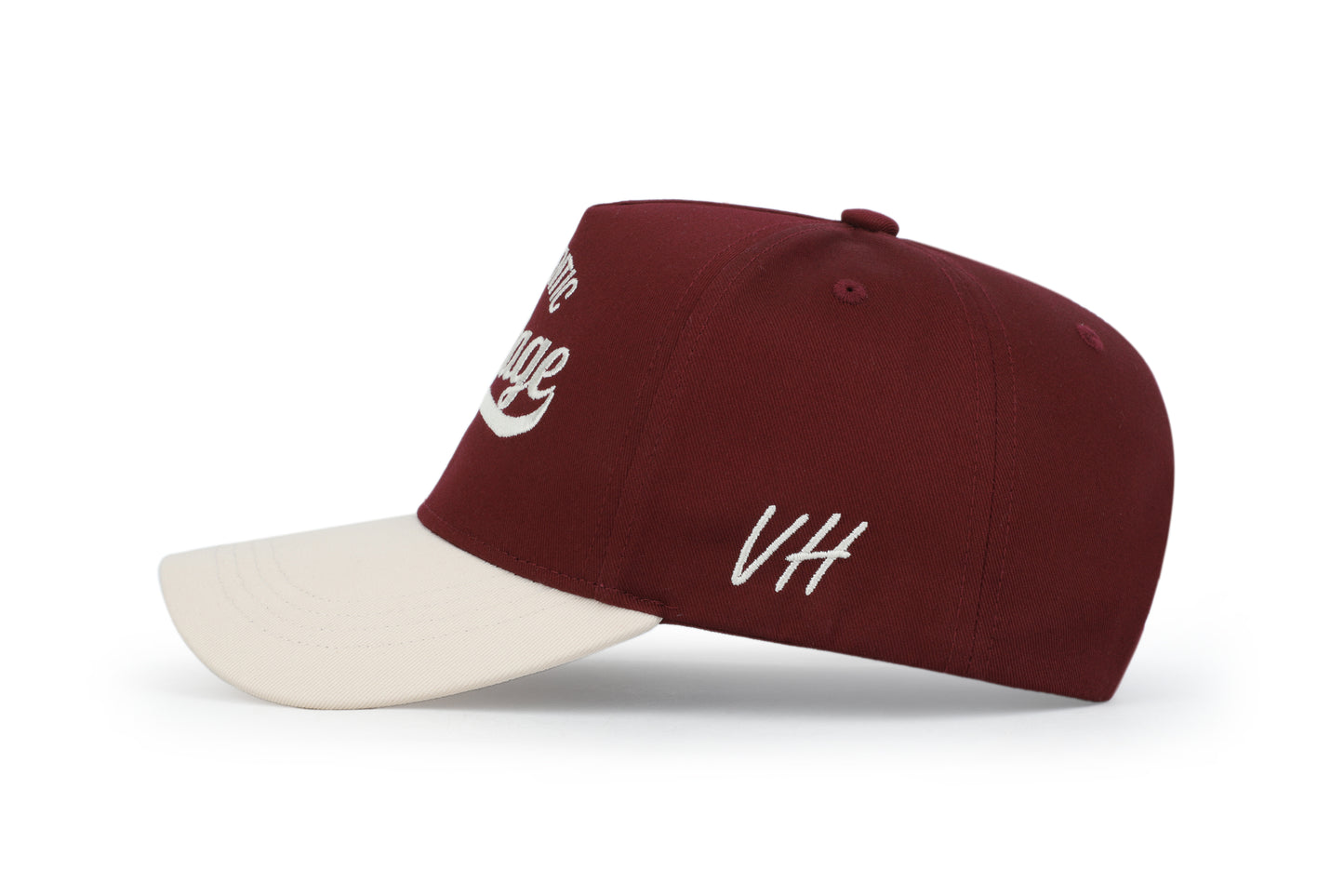 Vintage Havana Trucker Hat for Women & Men – Maroon & Tan Adjustable Cap – Embroidered "Authentic Vintage""