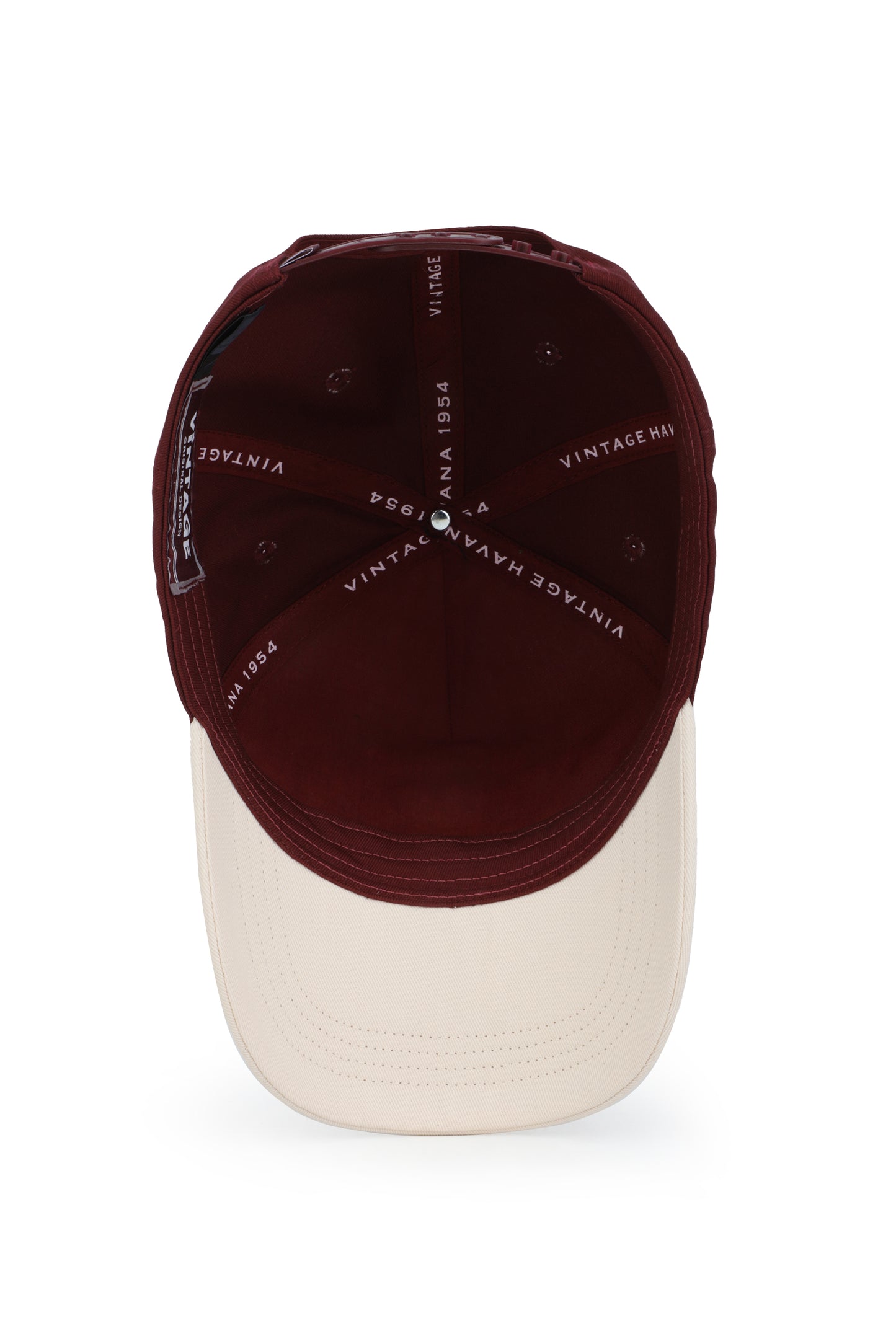 Vintage Havana Trucker Hat for Women & Men – Maroon & Tan Adjustable Cap – Embroidered "Authentic Vintage""
