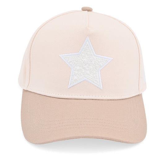 Vintage Havana Trucker Hat for Women – Khaki & Tan Adjustable Cap – Pearl Star