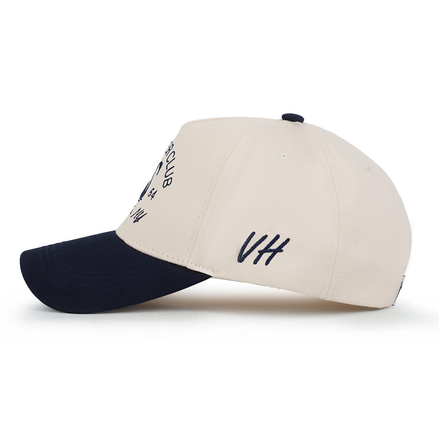 Vintage Havana Trucker Hat for Women & Men – Navy & Tan Adjustable Cap – Embroidered "The Water Club"