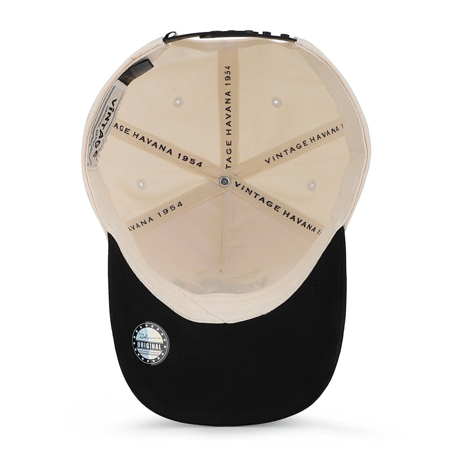 Vintage Havana Trucker Hat for Women & Men – Black & Tan Adjustable Cap – Embroidered "Vintage Rodeo"